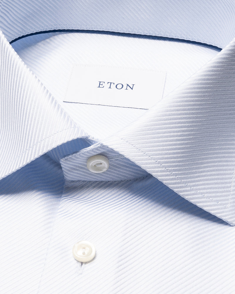 Eton Slim Fit King Twill Soft Blue Shirt