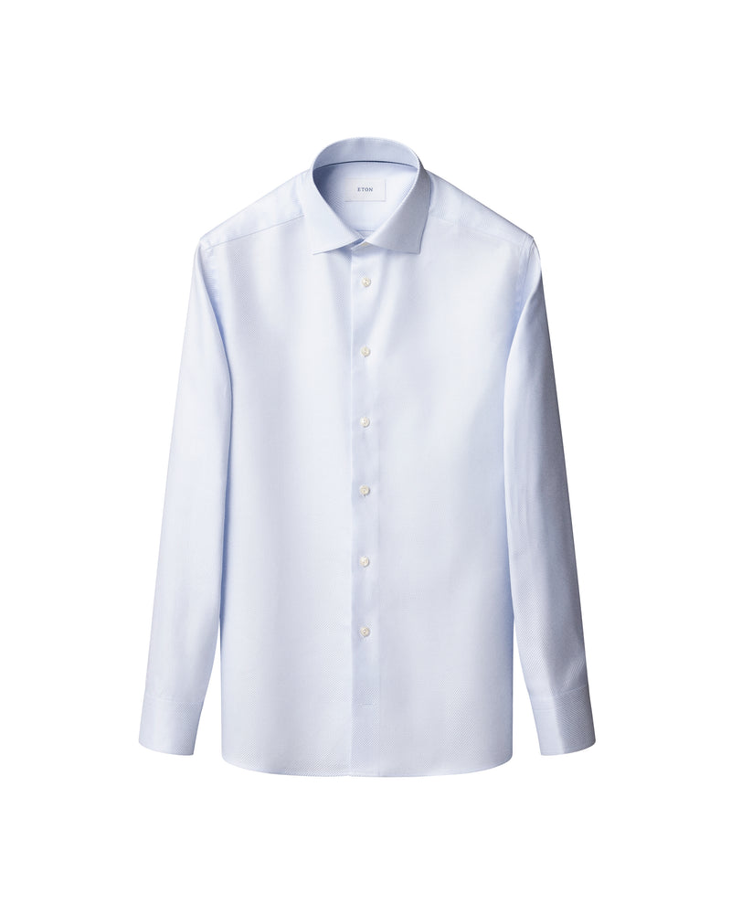 Eton Slim Fit King Twill Soft Blue Shirt