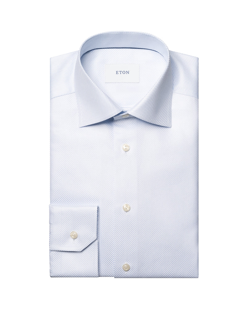 Eton Slim Fit King Twill Soft Blue Shirt