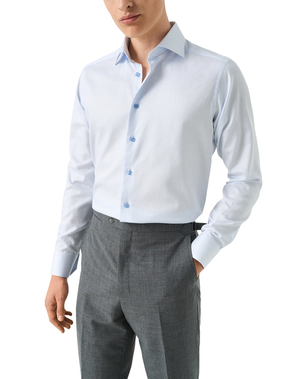 Eton Contemporary Fit Soft Blue Oxford Shirt