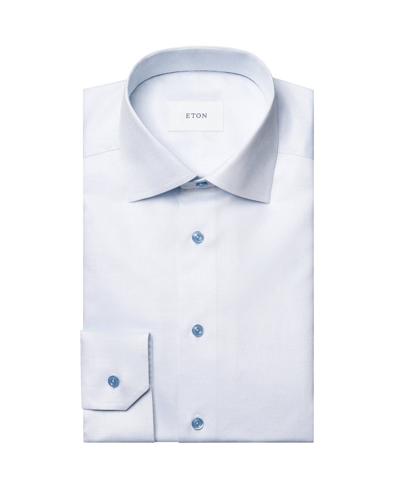 Eton Contemporary Fit Soft Blue Oxford Shirt