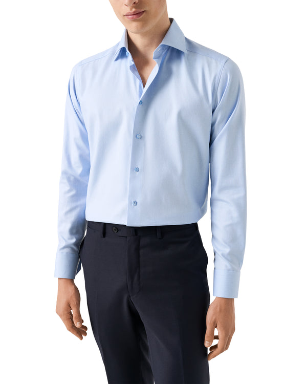 Eton Contemporary Fit Mid Blue Oxford Shirt