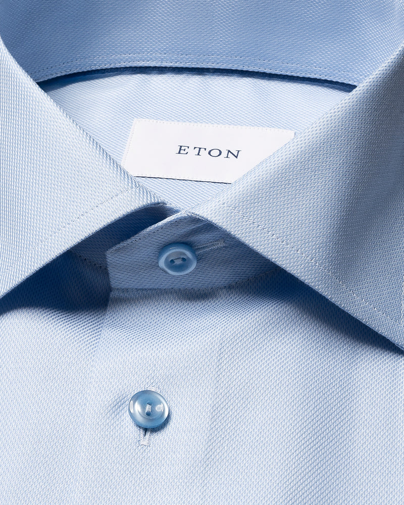 Eton Contemporary Fit Mid Blue Oxford Shirt
