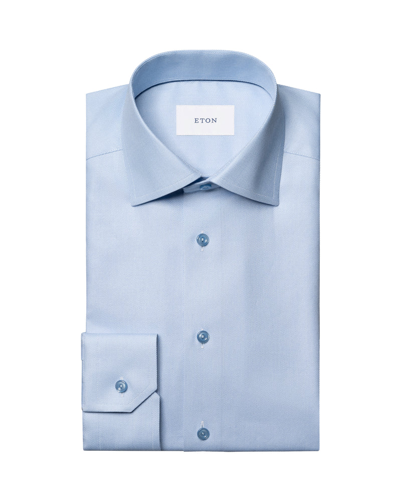 Eton Contemporary Fit Mid Blue Oxford Shirt