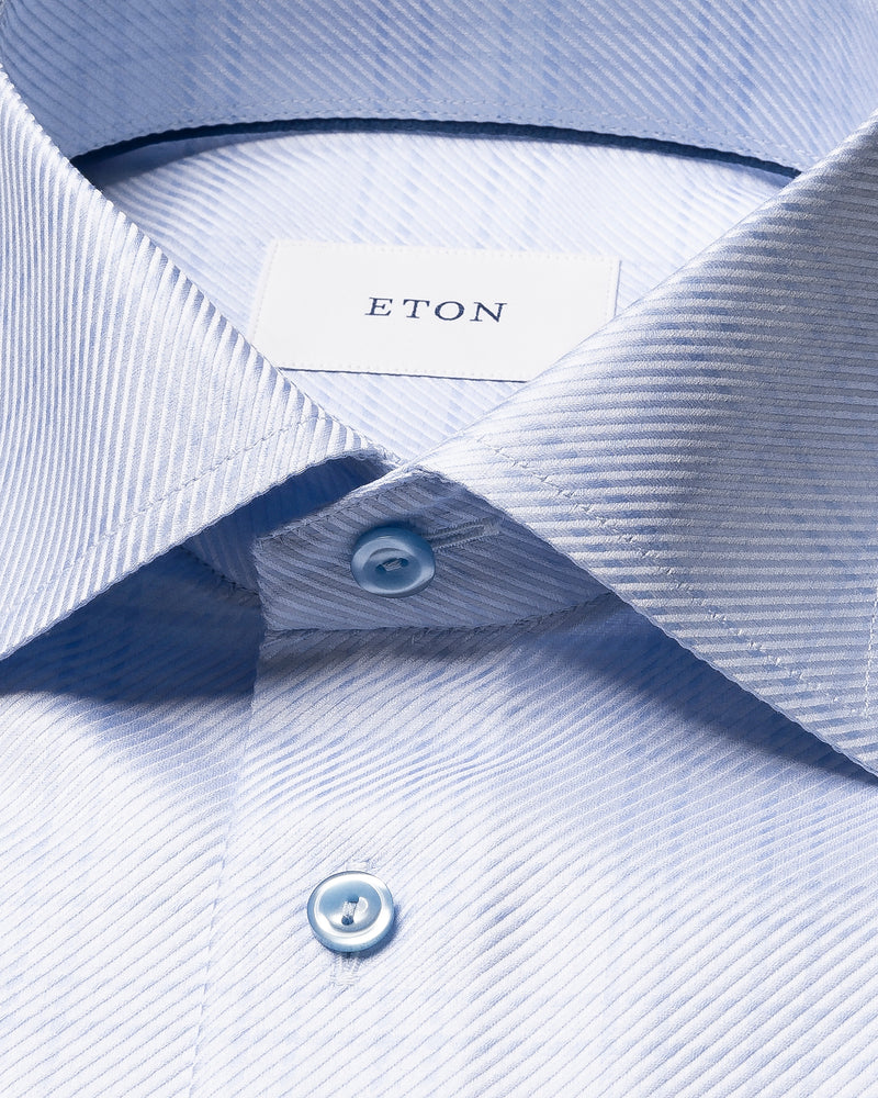 Eton Contemporary Fit King Twill Blue Check Shirt