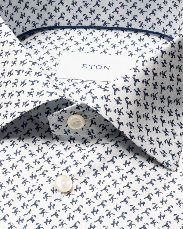 Eton Contemporary Fit Umbrella Print Shirt