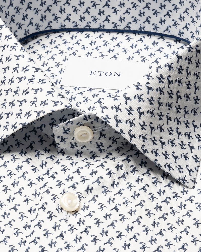 Eton Contemporary Fit Umbrella Print Shirt