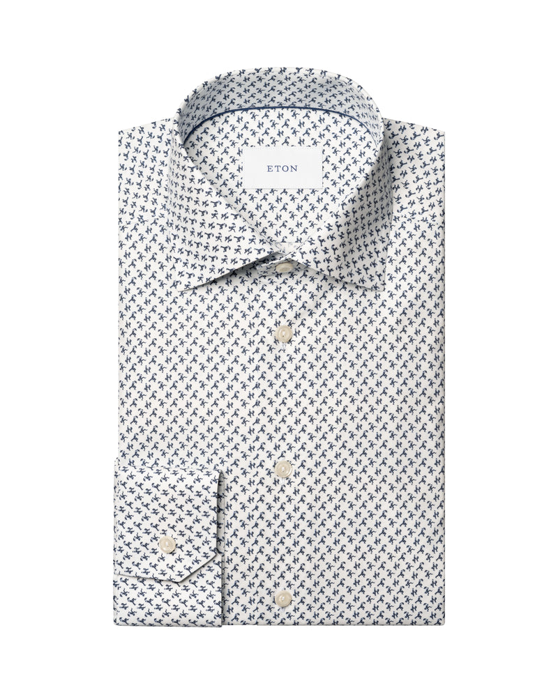 Eton Contemporary Fit Umbrella Print Shirt