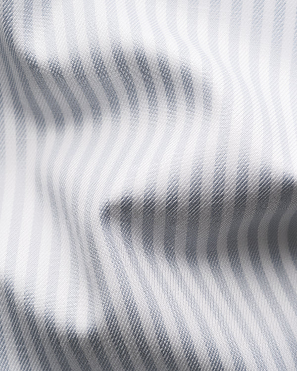 Eton Contemporary Fit Soft Grey Stripe Shirt