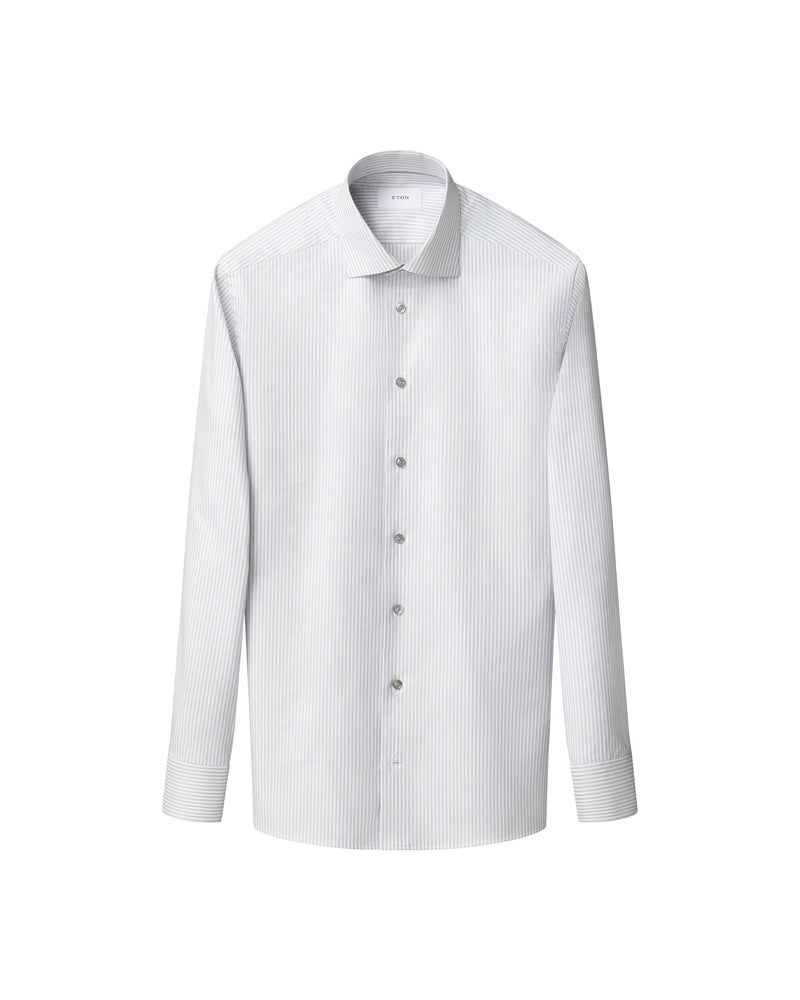 Eton Contemporary Fit Soft Grey Stripe Shirt