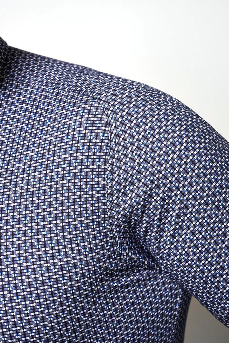 Desoto Diagonal Circle Pattern Long Sleeve Jersey Shirt
