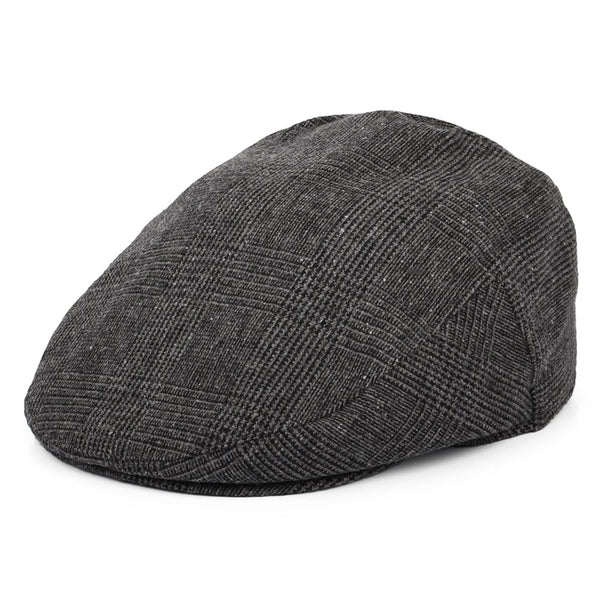 Barbour Wilkins Flat Cap Charcoal Check