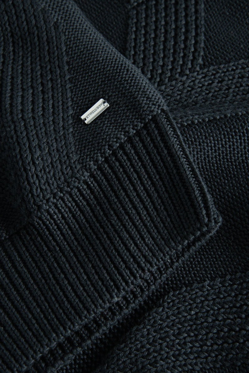Strellson Adrian-K Modified Cable Mock Sweater Navy