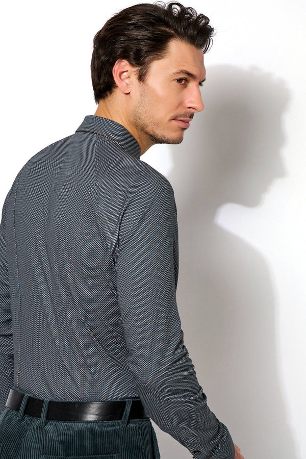 Desoto Russet Tube Pattern Long Sleeve Jersey Shirt