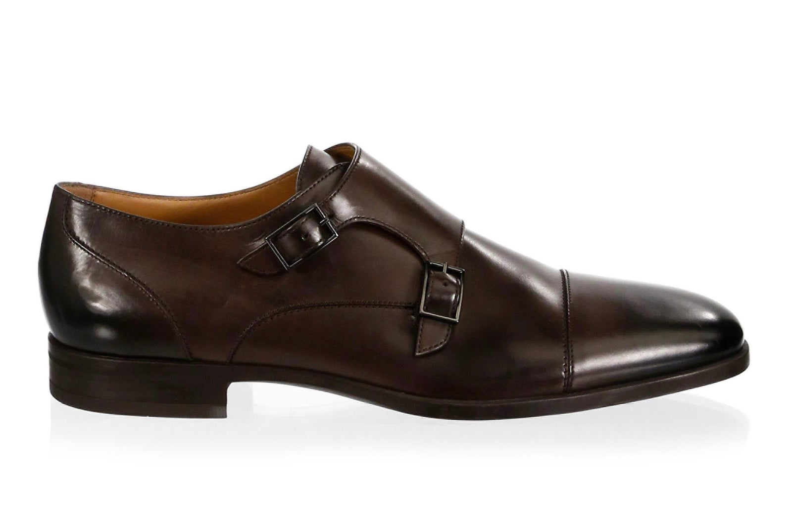 Hugo Boss Selection Double Monk Strap Dress Shoes Brown Leather Italy Men’s US 9 Hugo Boss Kensington Double Monk Shoe Dark Brown – Newman main image 2