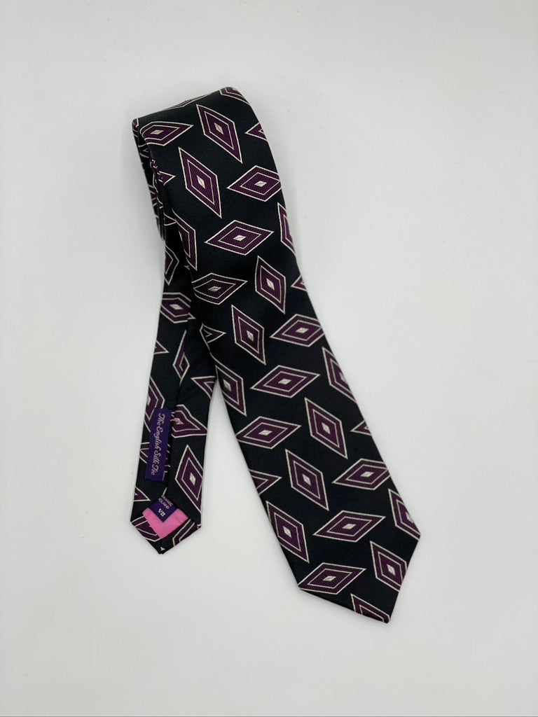 Seaward&Stearn Black Diamond Pattern Tie