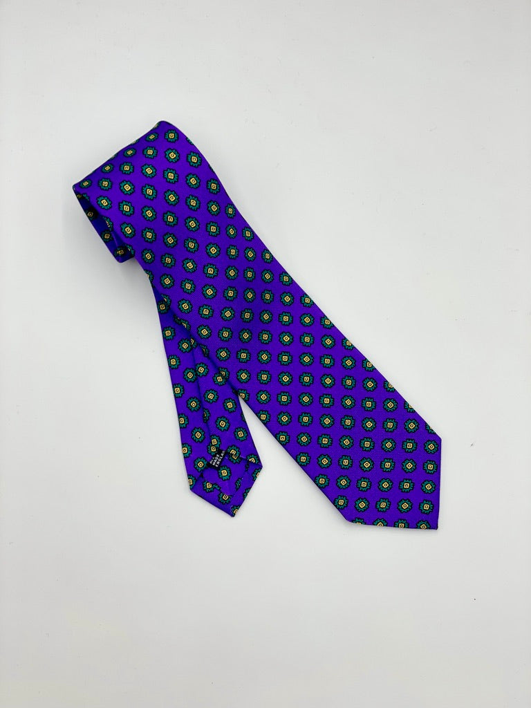 Drakes Purple Medallion Tie