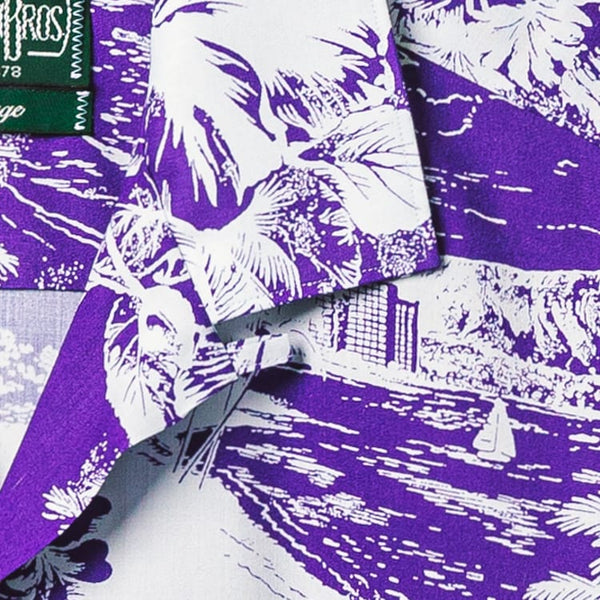 Gitman Vintage Purple Aloha Ray-On Camp Collar Shirt