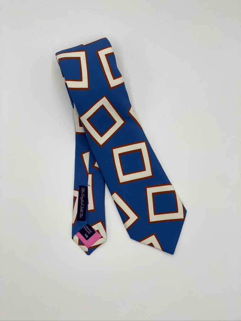 Seaward&Stearn Light Blue Geometric Tie