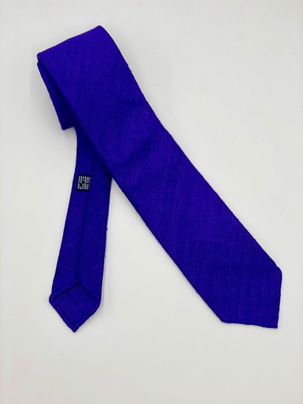 Drakes Purple Silk Shantung Tie