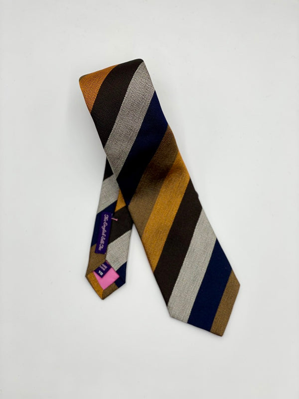 Seaward&Stearn Mutli Earth Tone Stripe Tie