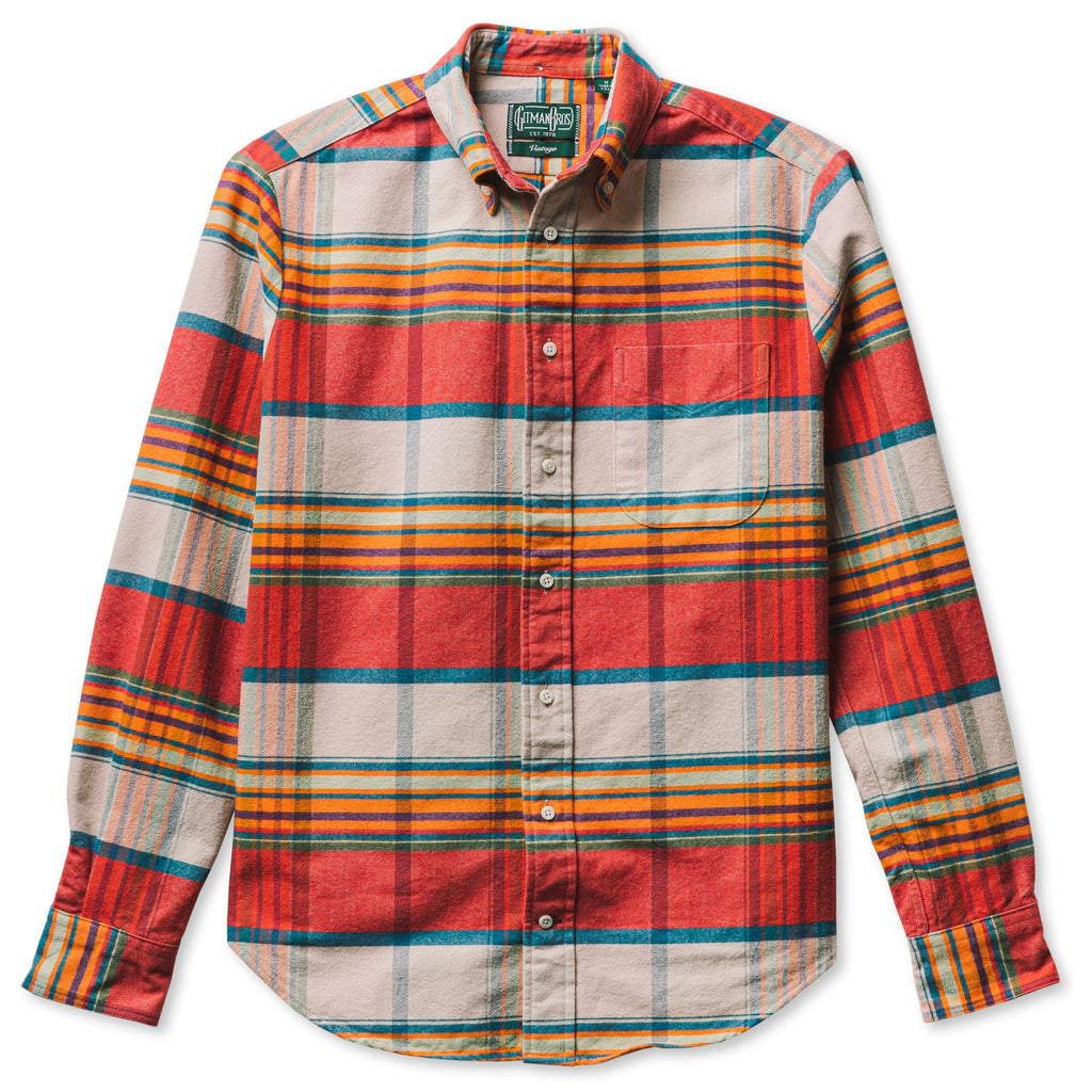 Gitman Vintage Sunrise Stripe Moleskin Flannel Shirt – Newman's