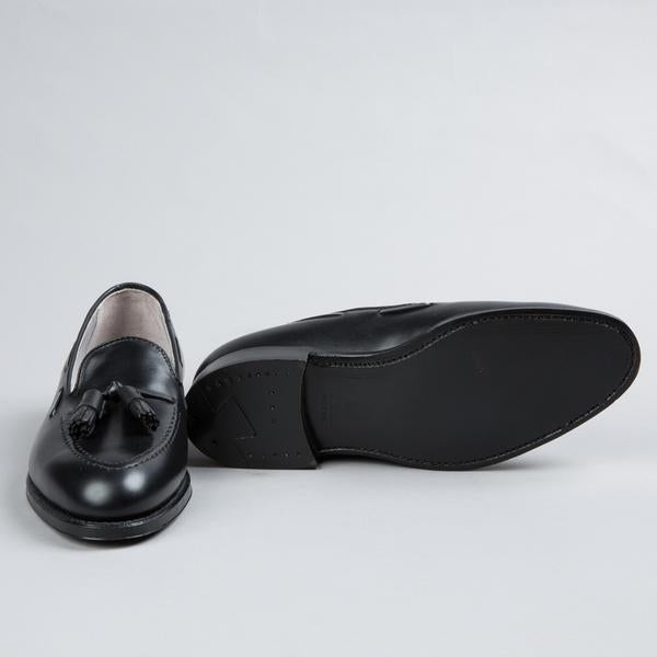 Alden Tassel Loafer in Black Calfskin  660