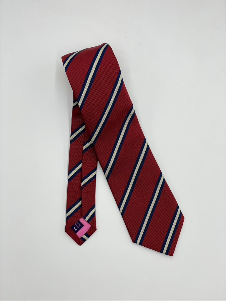 Seaward&Stearn Red Rep Stripe Tie