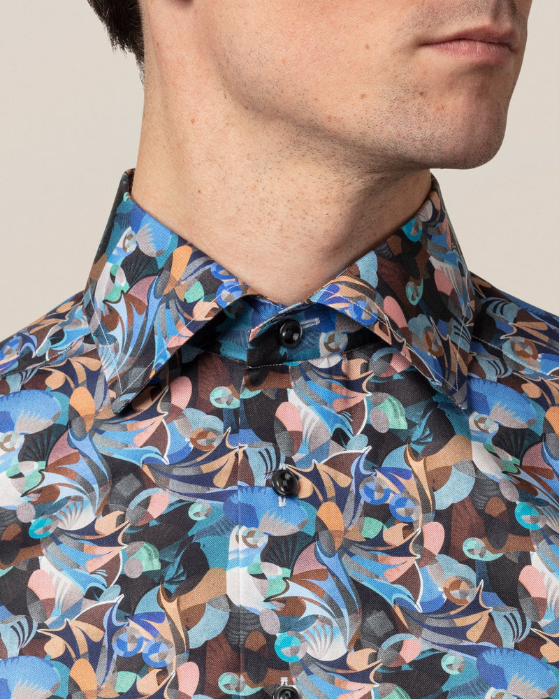 Eton Vibrant Deco Print Sport Shirt