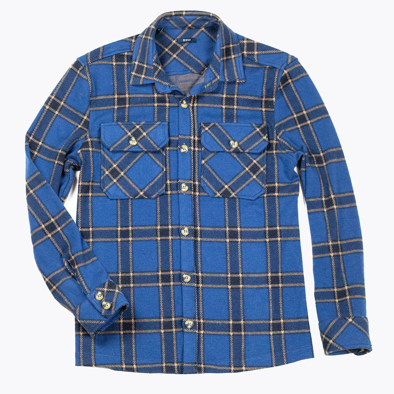 Benson Vienna Shirt Jacket Blue Plaid