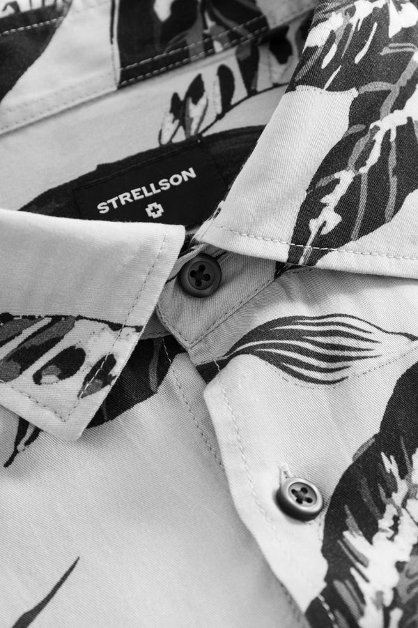 Strellson Cobe Tropical Print Short Sleeve Shirt
