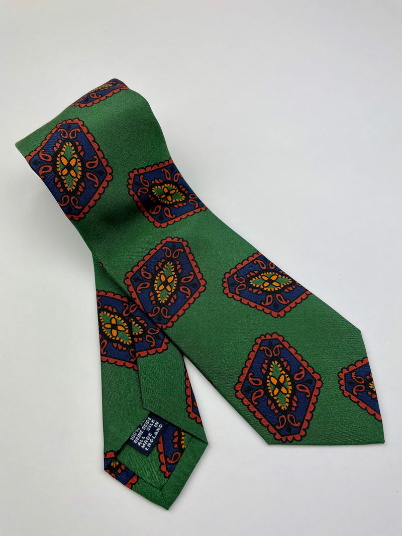 Drakes Olive Large Madder Pattern Tie