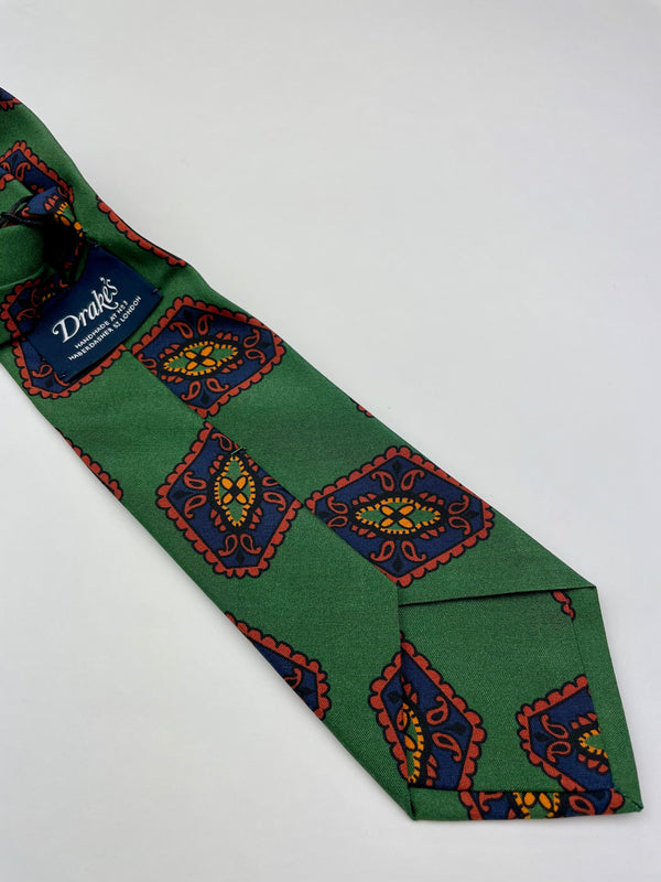Drakes Olive Large Madder Pattern Tie