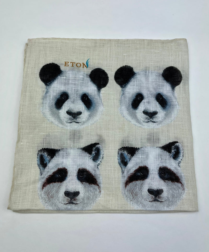 Eton Panda Racoon Pocket Square