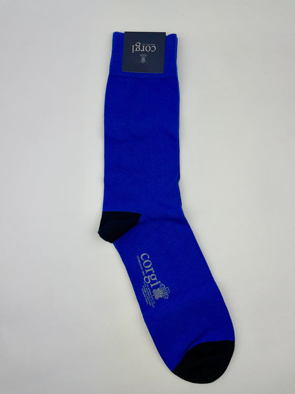 Corgi Royal Blue Navy Toe Cotton Sock