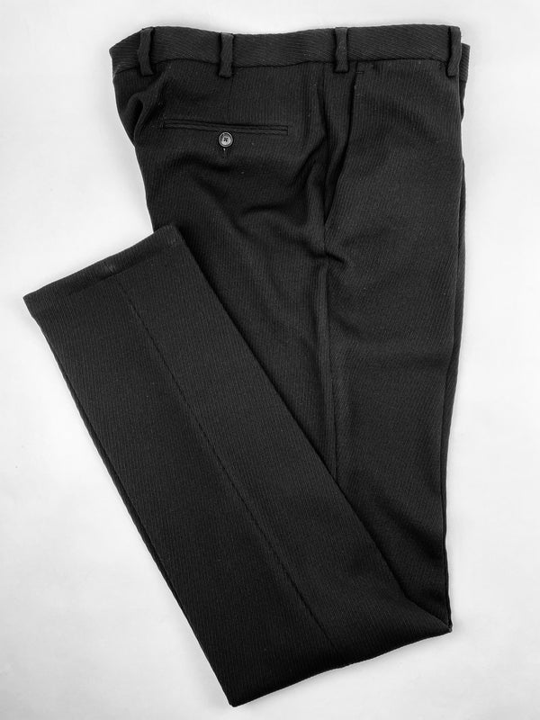 Emporio Armani Black Pleated Trousers
