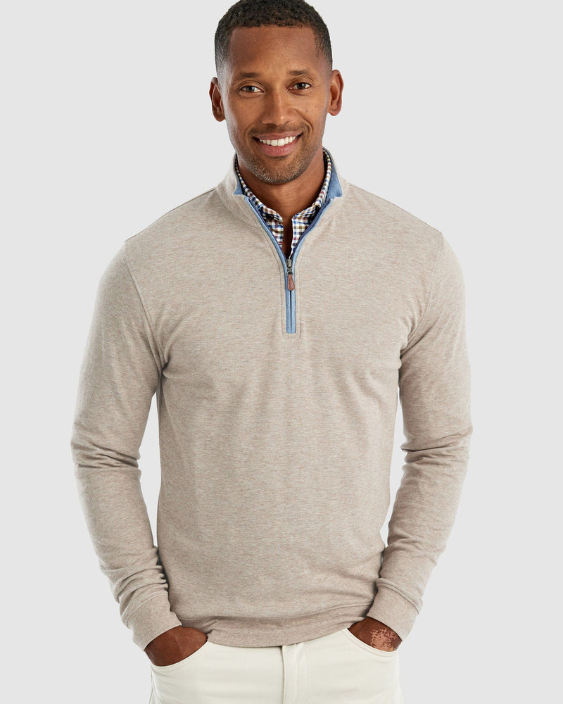 Johnnie O Sully 1/4 Zip Pullover Wheat