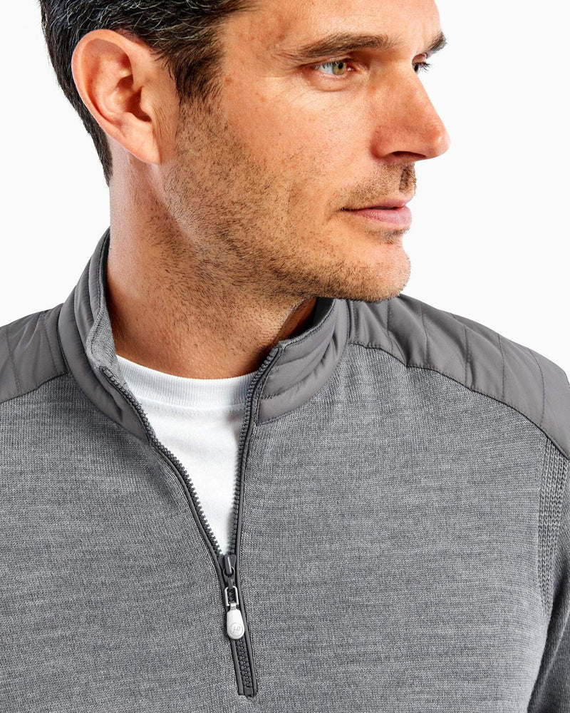 Johnnie O Hybrid 1/4 Zip Pullover Charcoal