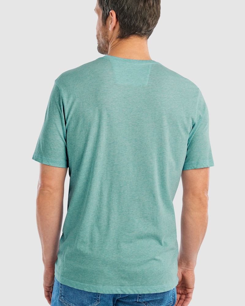 Johnnie O Heathered Dale Short Sleeve T-Shirt Seaglass