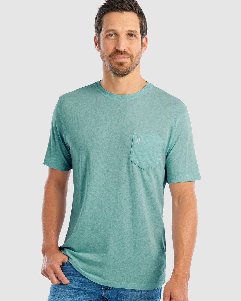 Johnnie O Heathered Dale Short Sleeve T-Shirt Seaglass