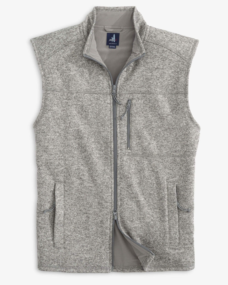 Johnnie O Wes Full Zip Vest Light Grey