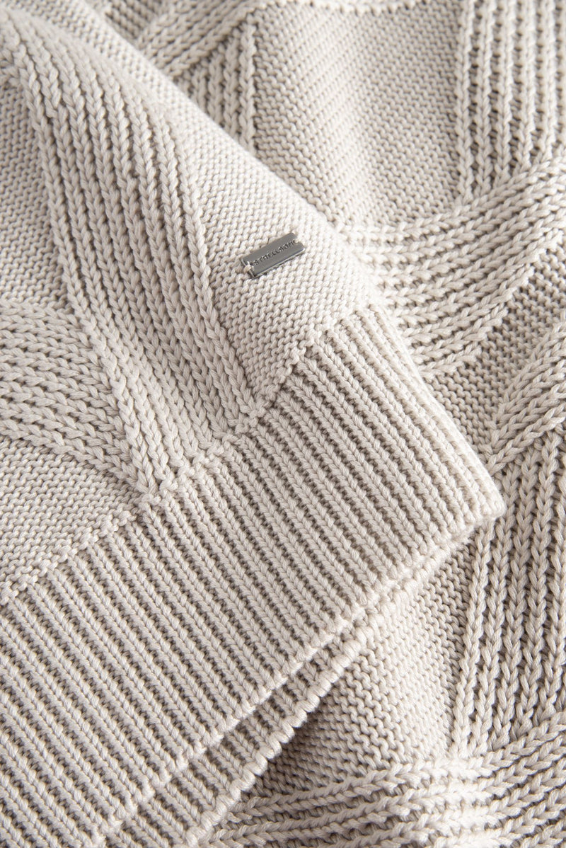 Strellson Adrian-K Modified Cable Mock Sweater Bone