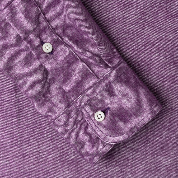 Gitman Vintage Brushed Purple Chambre Long Sleeve Shirt