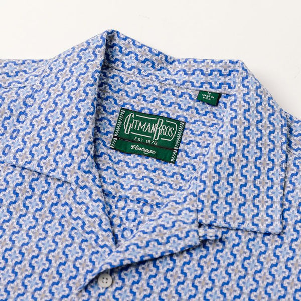 Gitman Vintage Geometric Jacquard Camp Collar Shirt