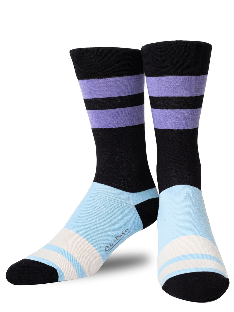 Cole and Parker Lavender Stripe Socks