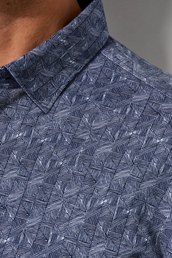 Desoto Blue Rattan Thatch Long Sleeve Jersey Shirt
