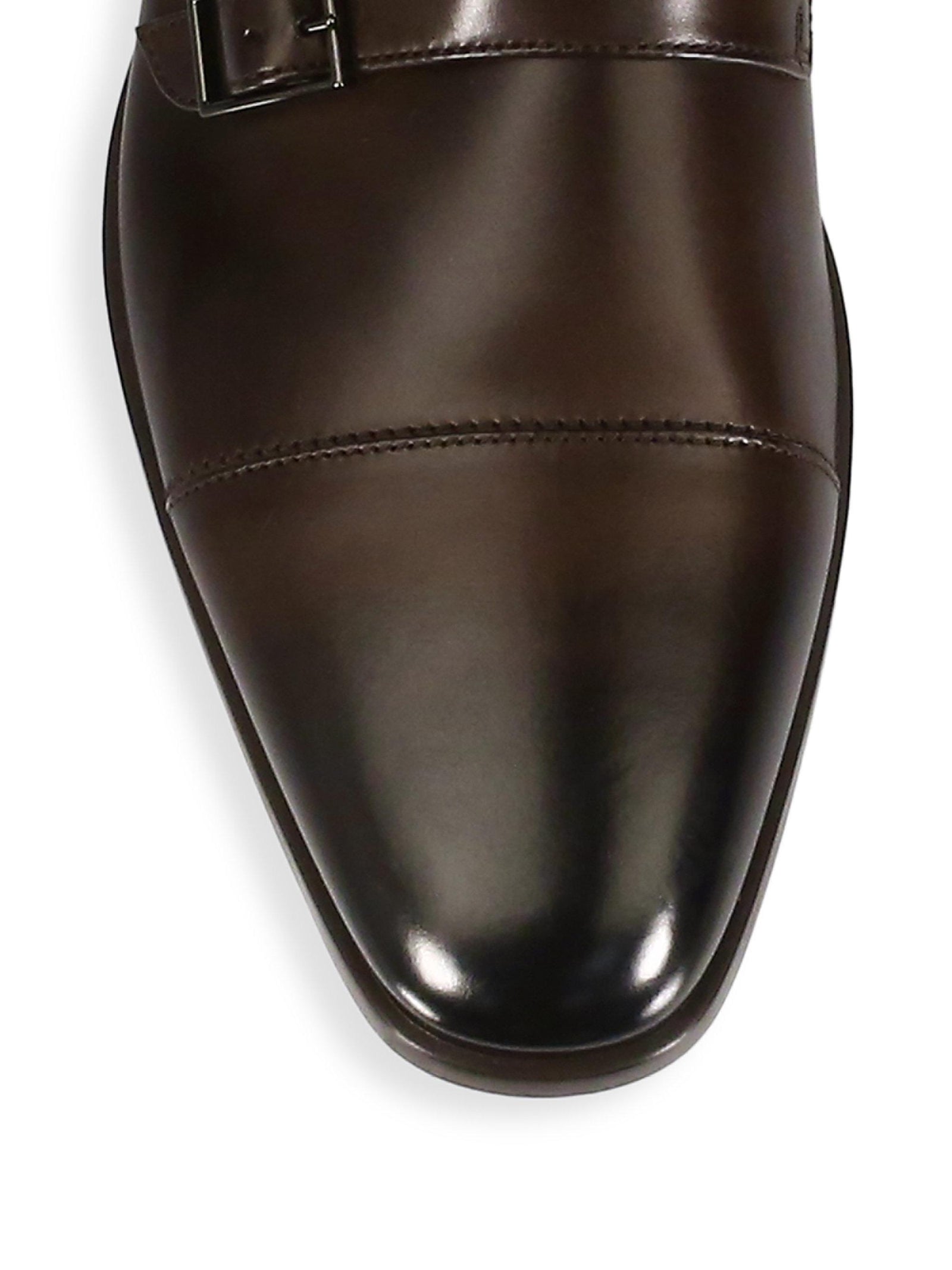 Brown Hugo Boss Monk Hugo Boss Kensington Double Monk Shoe Dark