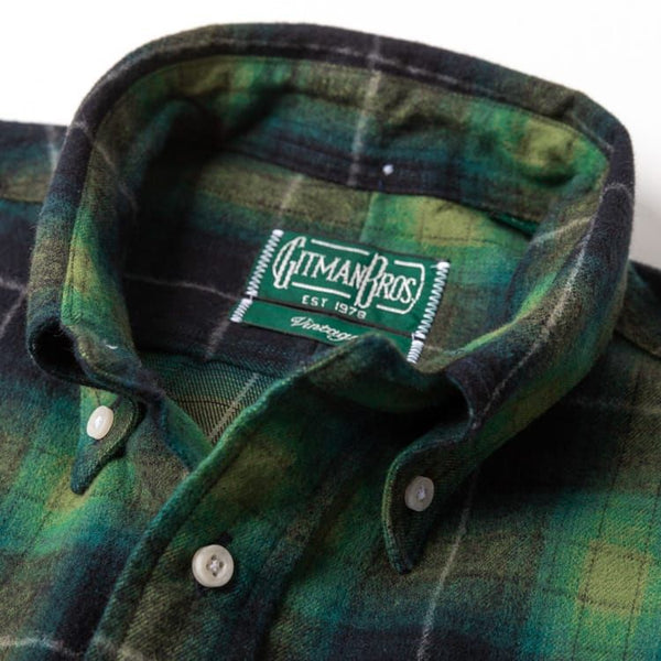 Gitman Vintage Navy Melange Shaggy Flannel Shirt