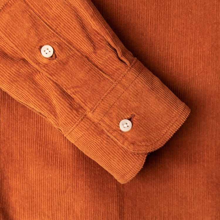 Gitman Vintage Pumpkin Heavy Corduroy Long Sleeve Shirt