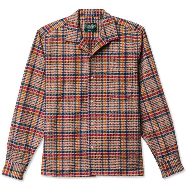 Gitman Vintage Mutli Coloured Jacquard Camp Collar Shirt